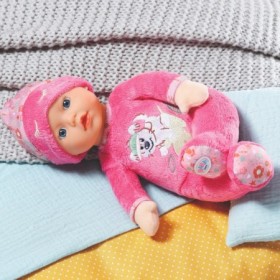 BABY born Bebelus moale cu zornaitoare si hainute roz 30 cm